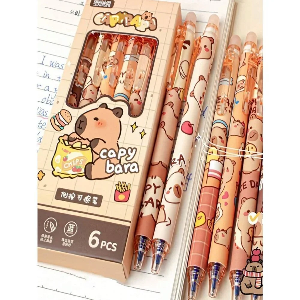 1pc/3pcs/6pcs/Box Erasable Click Pens Assorted Color And Creative Design